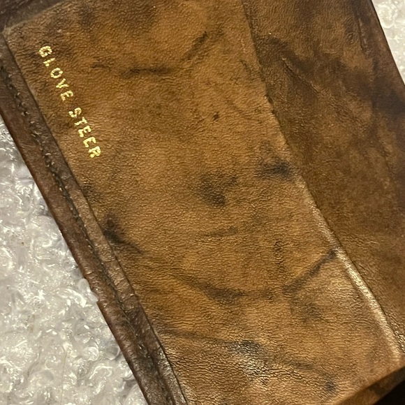 CHRISTIAN DIOR 🔥VINTAGE WALLET GLOVE STEER STUNNING PATINA - Picture 9 of 15